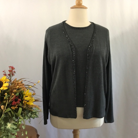 💕 Jennifer Moore Embellished Sweater Set 💕 - Picture 1 of 7